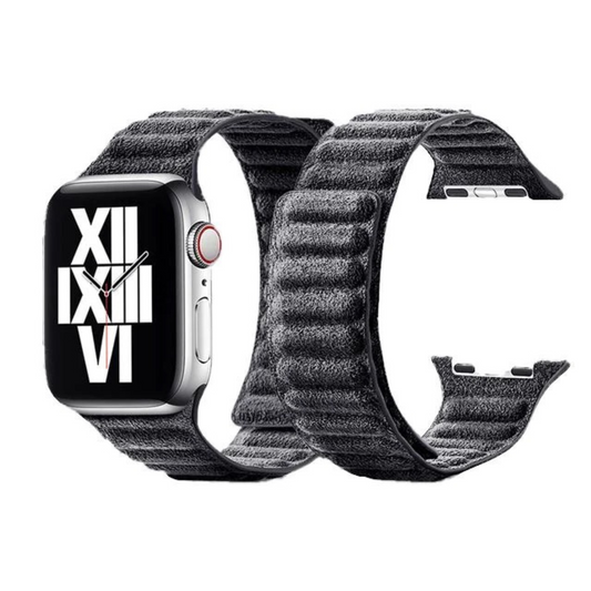 Alcantara® Apple Watch Band / Charcoal Gray / 42/44/45 & Ultra (49mm) / Magnetic