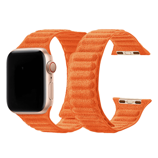 Alcantara® Apple Watch Band / Orange / 42/44/45 & Ultra (49mm) / Magnetic